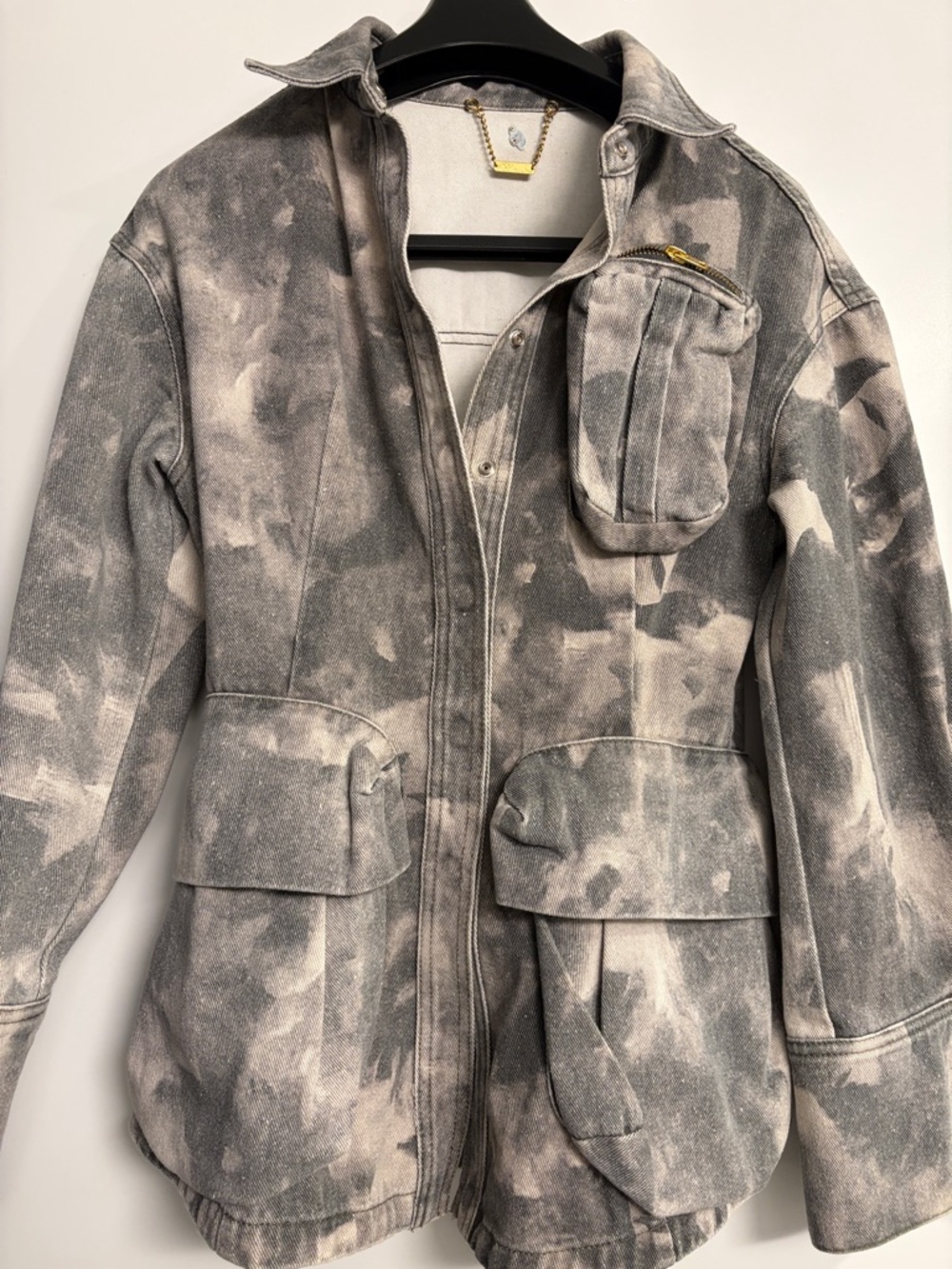 Gray at Tie-Dye Utility Jacket